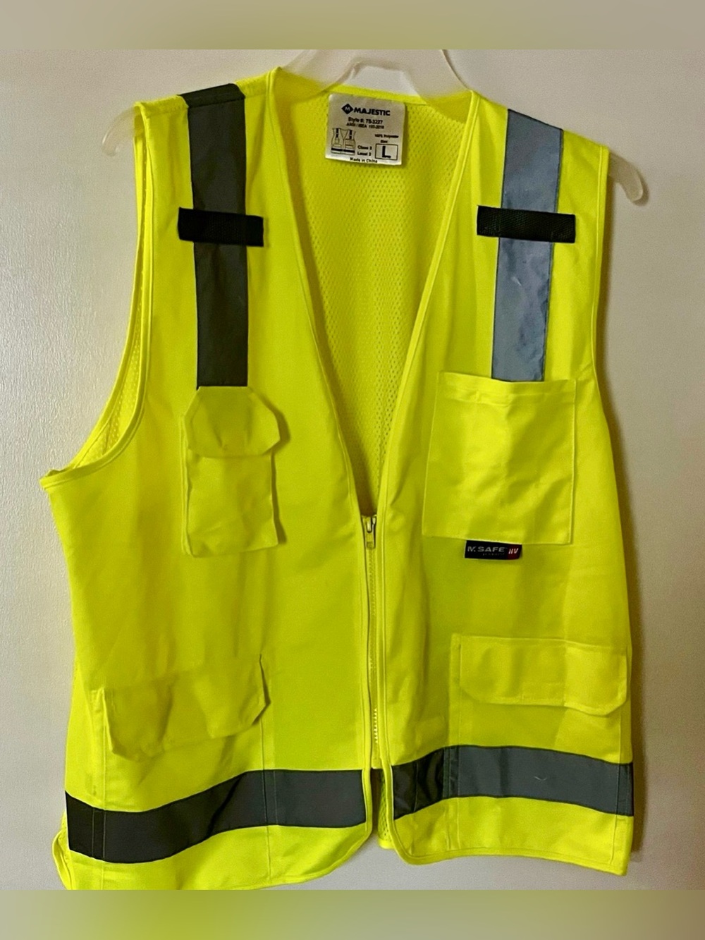 Majestic Neon Yellow Safety Vest with Reflective Accents